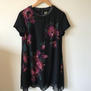 Taylor Black and Floral Dress